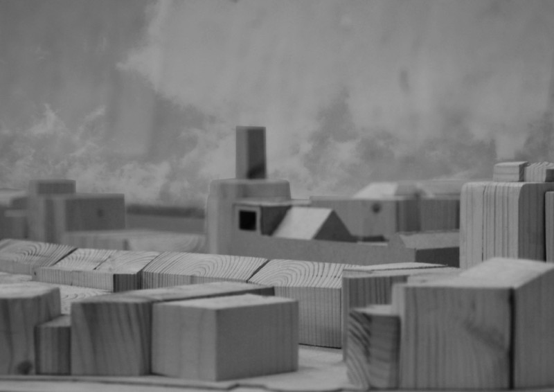 1:500 Kingsland Road site model in timber